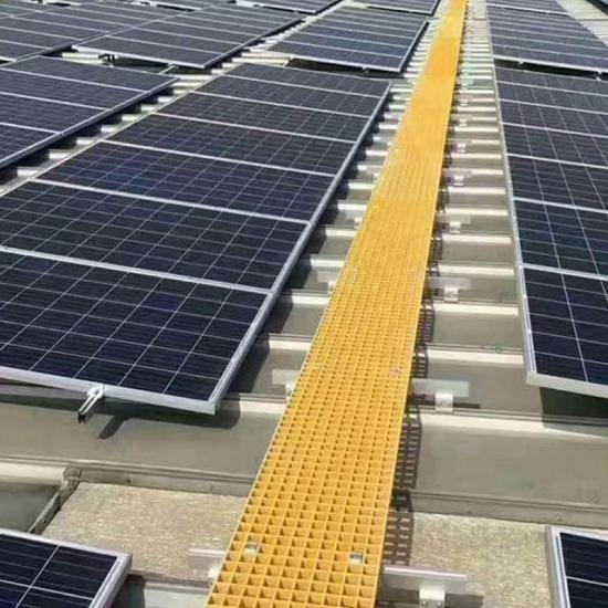 FRP Solar Panel Rooftop Walkway For System Maintain FRP Walkway