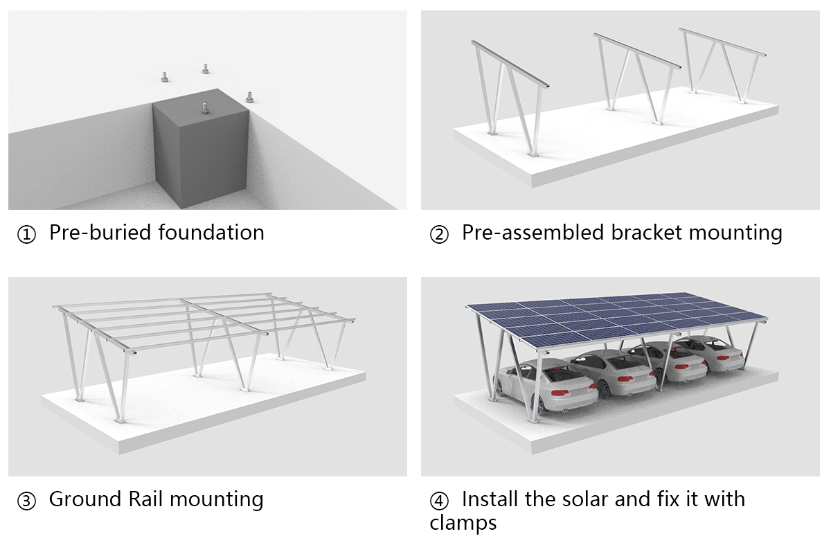 solar carport bracket